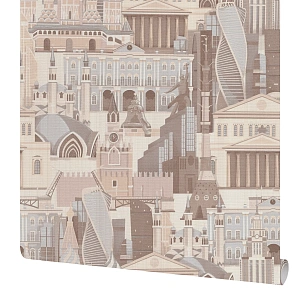 Обои бумажные Московская обойная фабрика Россия теплые бежевые 0.53 м 6377-2